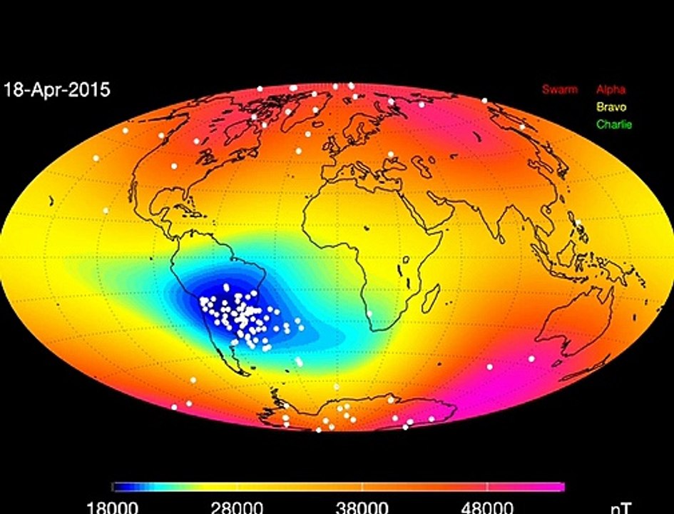 Descubren que el campo magnético de la Tierra se está debilitando en América el Sur