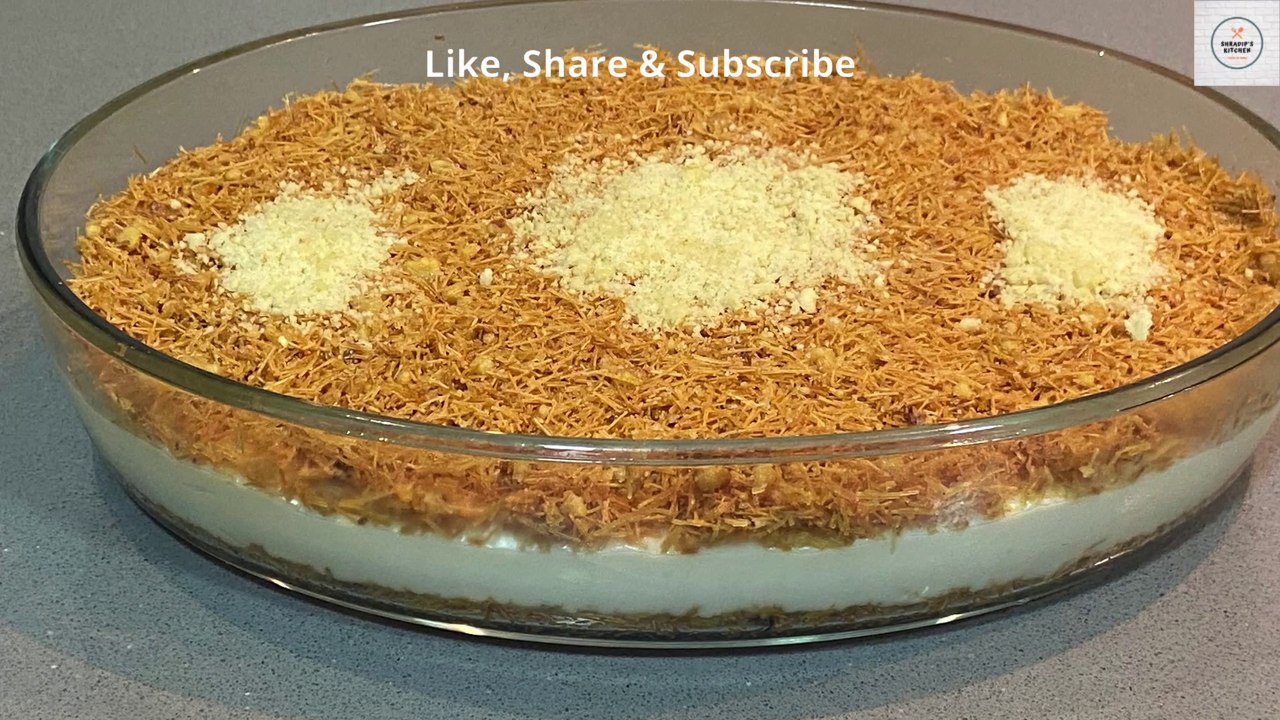 Kunafa recipe | Easy method | vermicelli dessert | Sweets | Semiya custard | Turkish delights
