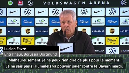 27e j. - Hummels incertain face au Bayern : Favre n'en dit pas plus