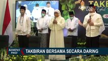 Gubernur Khofifah Takbiran Online Bareng Warga dan Tim Medis