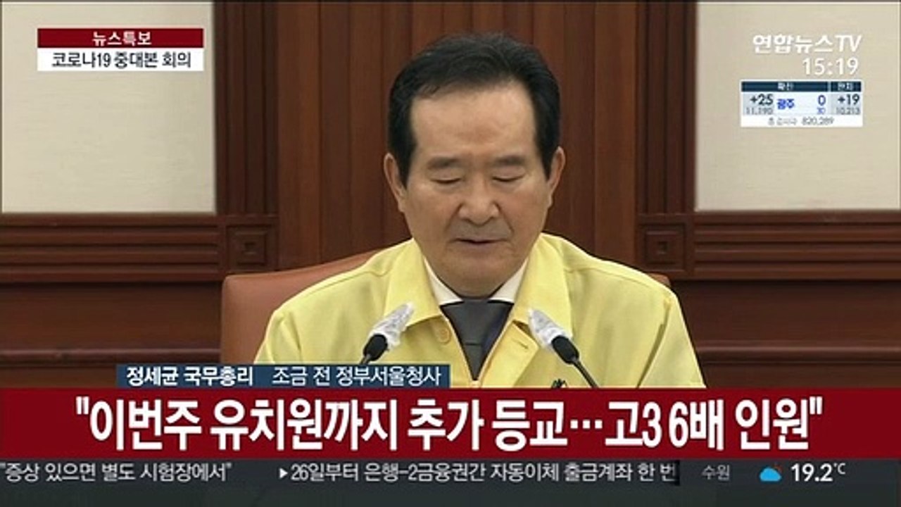 [현장연결] 정총리, 코로나19 중대본 회의 주재