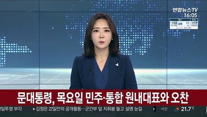 문대통령, 목요일 민주·통합 원내대표와 오찬