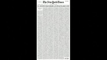 El New York Times recoge en su portada el nombre de las víctimas del Covid-19 en EEUU