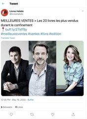 Classement des livres les plus lu pendant le confinement : Guillaume Musso, grand gagnant