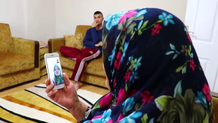 Elmas nine, Trabzon'daki torunlarıyla telefonda görüntülü bayramlaştı - TEKİRDAĞ