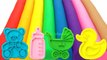 Learn Colors with 8 Color Play Doh Modelling Clay and Cookie Molds I Surprise Toys Yowie