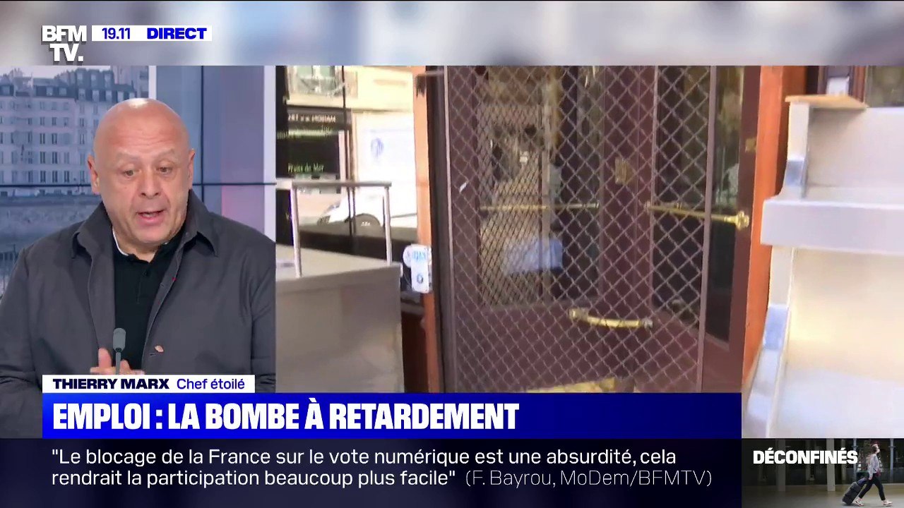 Restauration: le chef étoilé Thierry Marx attend "une date [...] pour faire redémarrer l'outil de travail"