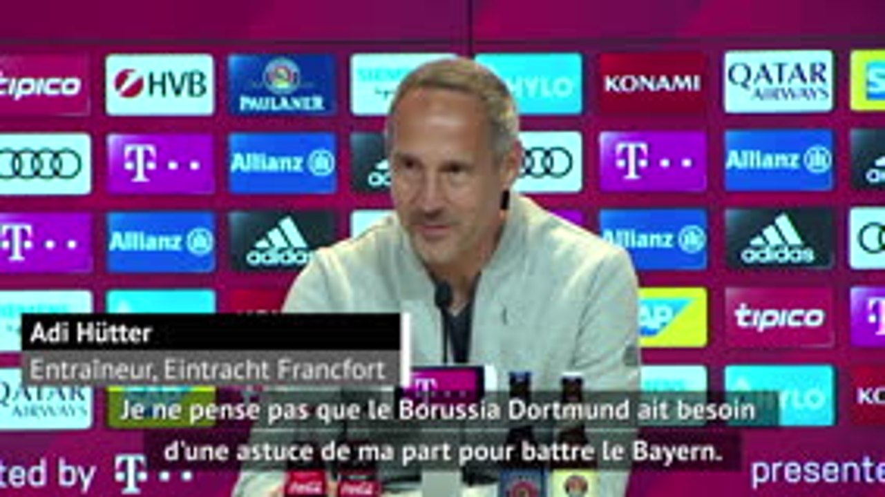 28e j. - Hütter (Francfort) juge la course au titre : "Le Bayern aura une longueur d'avance"