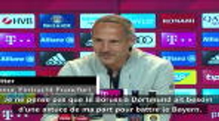 28e j. - Hütter (Francfort) juge la course au titre : "Le Bayern aura une longueur d'avance"