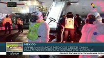 Arriba a México 12° avión proveniente de China con insumos médicos