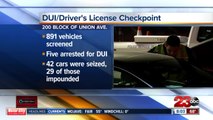 BPD releases numbers from DUI and drivers license checkpoint