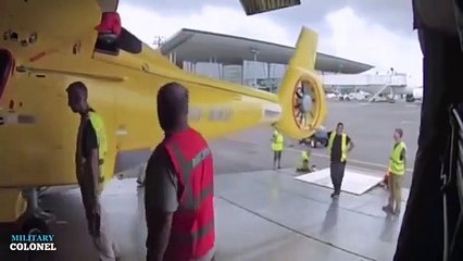 This aircraft Carried the train + 3 Helicopter + Airplane + Container