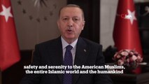 ABD’li Müslümanlar için yayınladığı Ramazan Bayramı mesajında konuşan Cumhurbaşkanı Erdoğan: “Filistin topraklarının kimseye peşkeş çekilmesine göz yummayacağız”