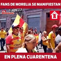 Aficio´n de Monarcas se manifiestan en plena cuarentena