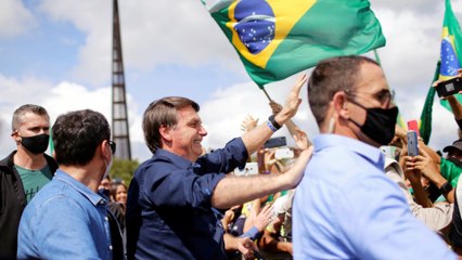 Bolsonaro attends rally as Brazil political scandal heats up