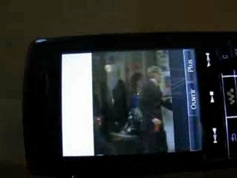 Menu vidéo du Sony Ericsson w960