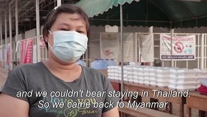 Myanmar migrant workers return from Thailand