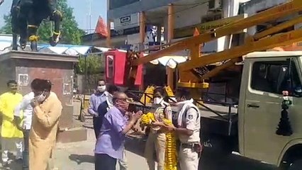 शाजापुर में महाराणा प्रताप की जयंती मनाई, पुलिसकर्मियों का सम्मान किया