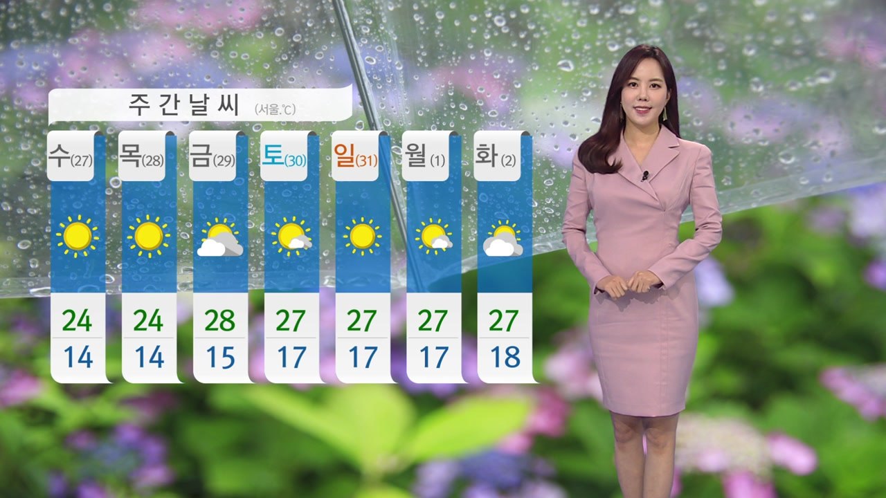 [날씨] 내일 충청이남 초여름 더위...오후부터 요란한 비 / YTN