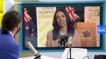 Yeni Zelanda Başbakanı Jacinda Ardern canlı yayında konuşurken deprem oldu