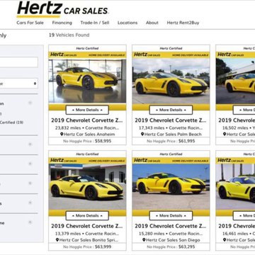 Hertz met en vente plus de 20 Chevrolet Corvette Z06s à prix réduit en prévision d'une faillite