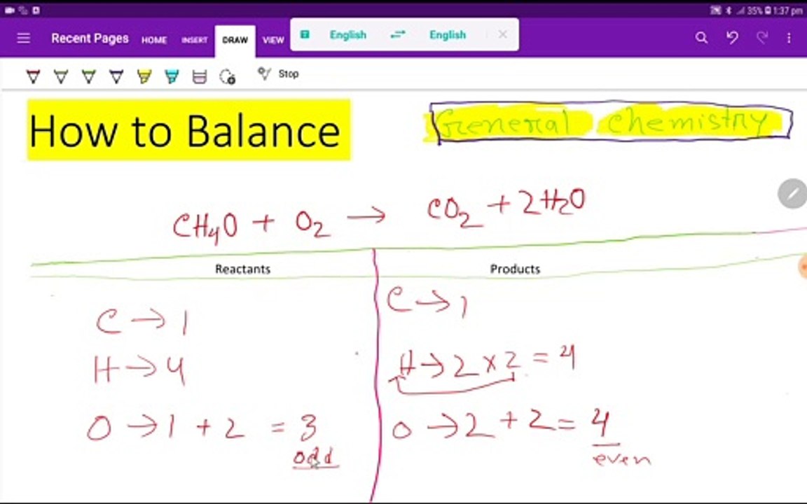 How to Balance CH₄O+O₂=CO₂+H₂O