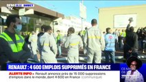 Une centaine d'employés de Renault réunis devant le site de Choisy-le-Roi à l'annonce de la suppression de 4 600 postes en France