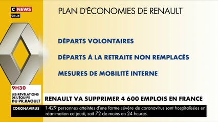 Renault veut supprimer 15.000 emplois dans le monde, dont 4.600 en France