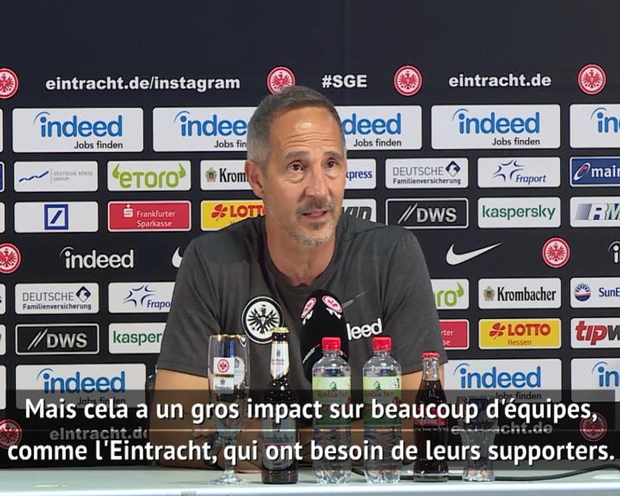 28e j. - Hütter : "L'Eintracht a besoin de ses supporters"