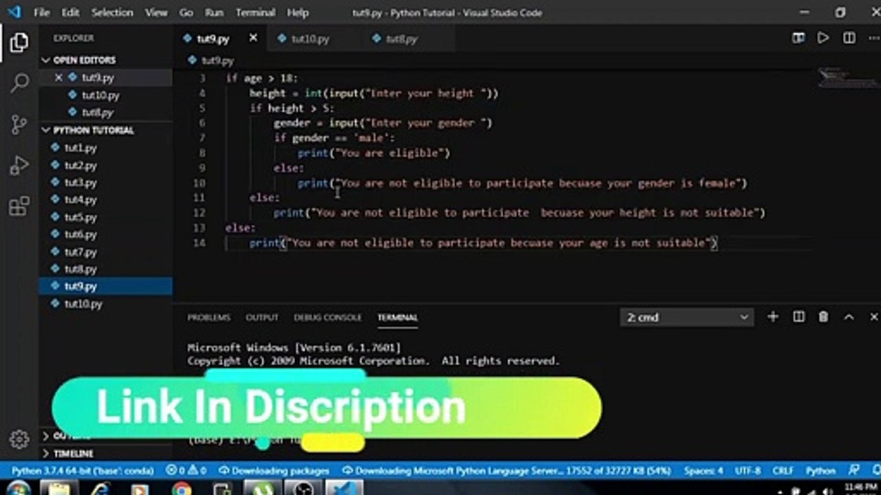 Exercise 1_ How to make a calculator Using Python Tutorial 11
