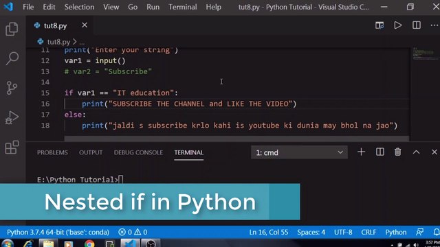 Python nested if else in Urdu _ Hindi Briefly Explained