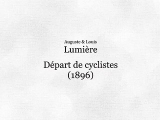 Départ de cyclistes (Salida de ciclistas) [1896]