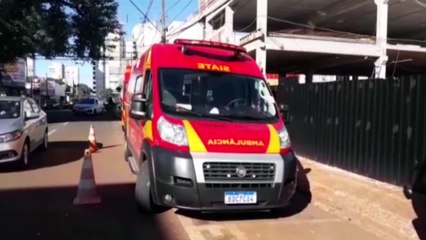 Trabalhador sofre queda de aproximadamente 7 metros no Centro