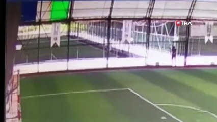 Halı saha içerisinde kediye yapılanlar vicdanları sızlattı