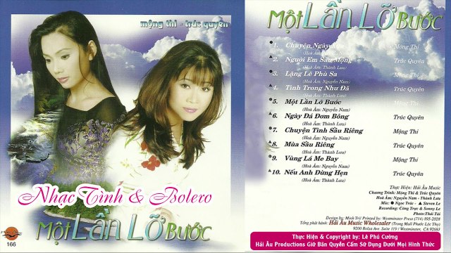 MỘNG THI v? TRÚC QUYÊN - LK MỘT LẦN LỠ BƯỚC NHẠC TÌNH BOLERO ĐẬM CHẤT HẢI NGOẠI