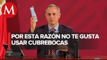 Nadie ha muerto de asfixia por el uso de cubrebocas: López-Gatell