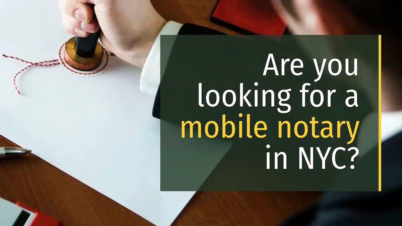 Mobile Notary NYC