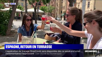 En Espagne, les Barcelonais et les Madrilènes sont de retour en terrasse après le confinement