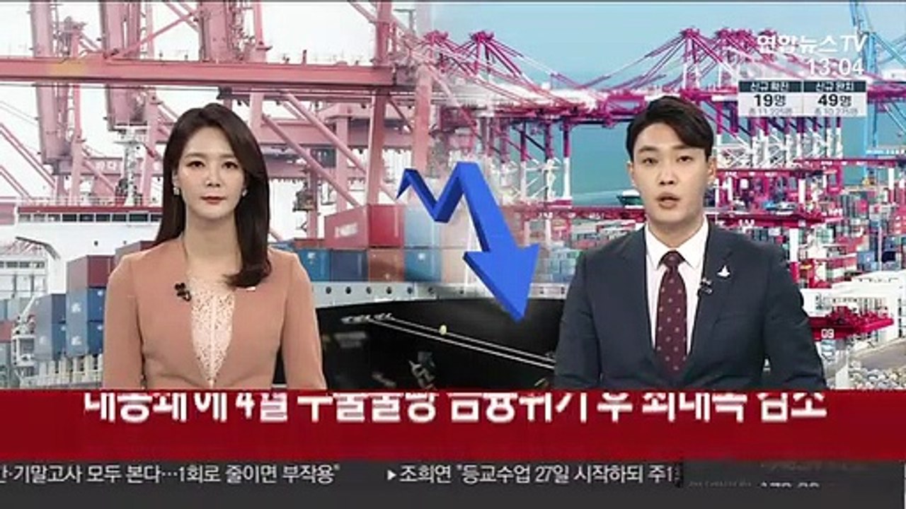 '대봉쇄'에 4월 수출물량 금융위기 후 최대폭 감소
