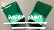 Easy paper chair: Origami paper chair/ How to make easy paper chair/ How to make origami paper chair