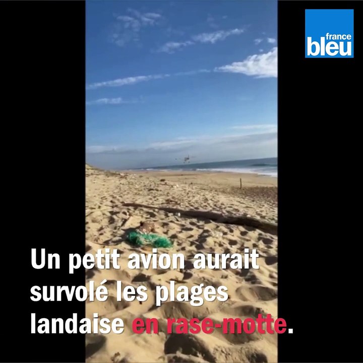 VIDEO - Landes : un petit avion survole les plages en rase-motte et affole les promeneurs