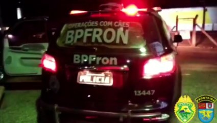 Veículo carregado com cigarros contrabandeados é apreendido pelo BPFron durante Operação Hórus em Quatro Pontes