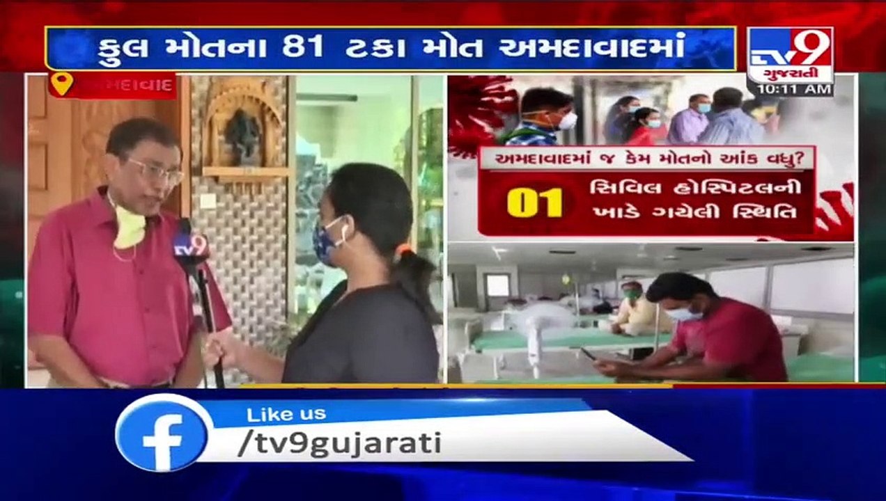 Coronavirus- Ahmedabad records 81% of total deaths in Gujarat - TV9News