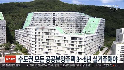 수도권 모든 공공분양주택 3∼5년 실거주해야