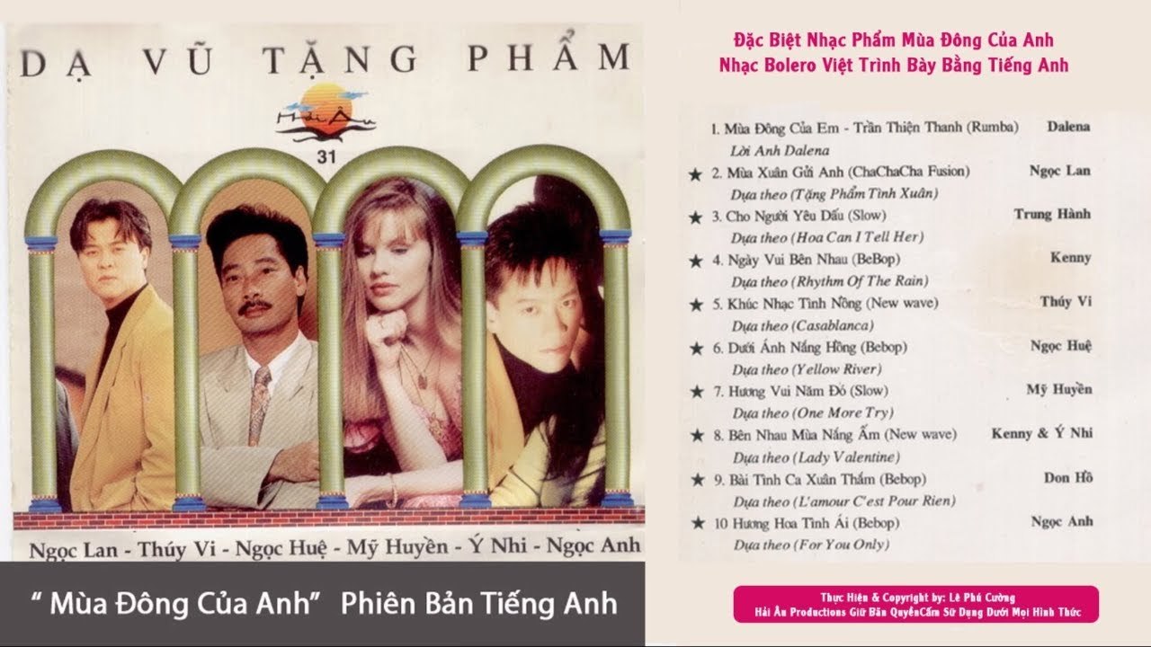 Nhạc Bolero Phiên Bản Đặc Biệt Nhạc Việt Lời Mỹ - Album Mùa Đông Của Anh Sưởi Ấm Hàng Triệu Con Tim