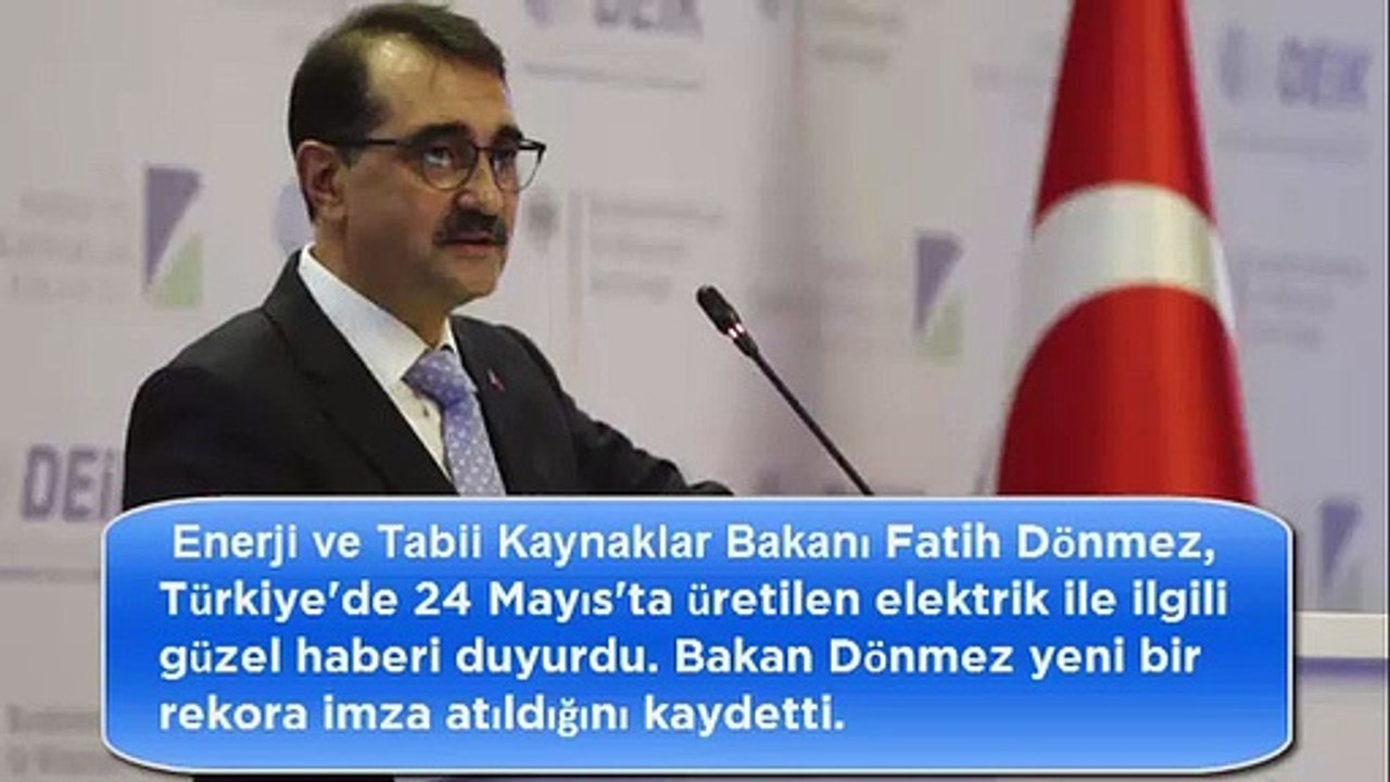 Bakan Fatih Dönmez açıkladı: Yenilenebilir enerji üretiminde günlük rekor kırıldı