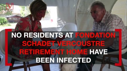 Senior Home Reunites Residents with Loved Ones Inside Giant Plastic Bubble