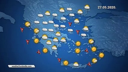 Η πρόγνωση του καιρού για την Τετάρτη 27-05-2020