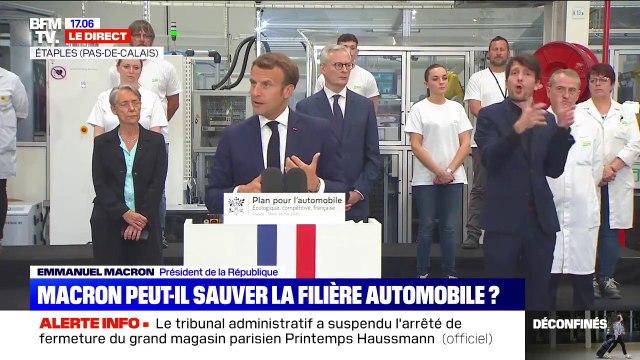 Emmanuel Macron : L'après dans l'industrie automobile, c'est le monde de la motorisation électrique, ce sont les véhicules autonomes
