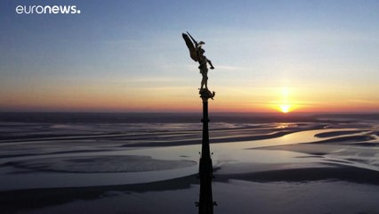 شاهد: فيديو خلاب لجزيرة مون سان ميشيل الفرنسية